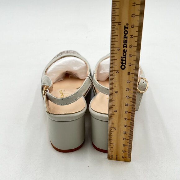 XYD Women Sparkly Low Chunky Block Heel Glitter Sandals Slingback Closed… - Picture 4 of 7